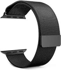Black Magnetic Loop Steel Strap for Smart Watchstra
