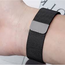 Black Magnetic Loop Steel Strap for Smart Watchstra
