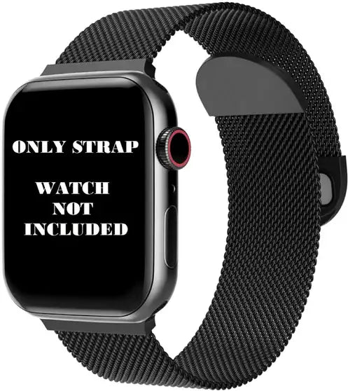 Black Magnetic Loop Steel Strap for Smart Watchstra